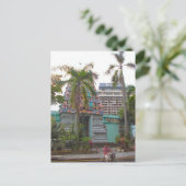 チャティアー寺院の外でヒンドゥー教の寺院を礼拝 ポストカード (スタンド正面)