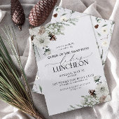 チャティエレガントリティランチウォーターカラー冬 招待状