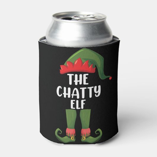 チャティ小妖精や小人ファミリーマッチンググループクリスマス 缶クーラー (缶正面)