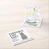 チャトルー結婚・キャット スクエアペーパーコースター (インサイチュ)