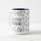 チャトーピーコックトイレパターンマグへの旅 ツートーンマグカップ (正面左)