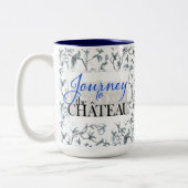 チャトーピーコックトイレパターンマグへの旅 ツートーンマグカップ (左)