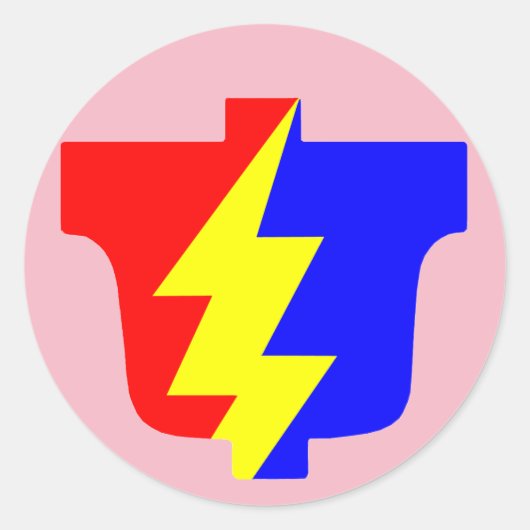 チャドがデザインしたピンクのPLAラウンドステッカー ラウンドシール (正面)