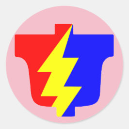 チャドがデザインしたピンクのPLAラウンドステッカー ラウンドシール