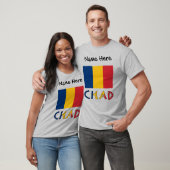 チャドとチャド国旗のカスタマイズ メンズ Tシャツ (ユニセックス)