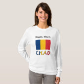 チャドとチャド国旗カスタマイズ Tシャツ (正面フル)