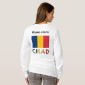 チャドとチャド国旗カスタマイズ Tシャツ (裏面フル)