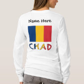 チャドとチャド国旗カスタマイズ Tシャツ (裏面)