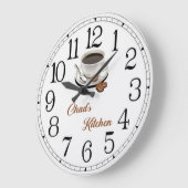 チャドのコーヒーキッチン ラージ壁時計 (傾斜)