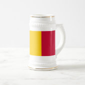 チャドの国旗 ビールジョッキ (正面右)