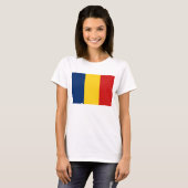 チャドの旗と地図Tシャツ Tシャツ (正面フル)
