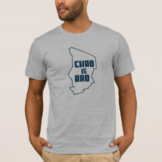 チャドは素晴らしいの輪郭の青です Tシャツ