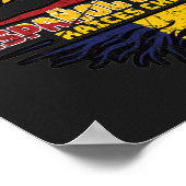 チャドスペインのスペイン樹木根国旗 ポスター (角)