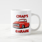 チャドズガレージクラシックトラック ジャンボコーヒーマグカップ (右)
