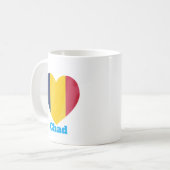 チャドハート国旗 コーヒーマグカップ (正面左)