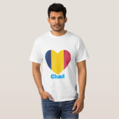 チャドハート国旗Tシャツ Tシャツ (正面フル)