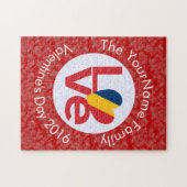 チャドレッドLOVE旗パーソナライズされた ジグソーパズル (横)