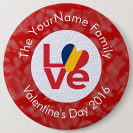 チャドレッドLOVE旗パーソナライズされた 缶バッジ