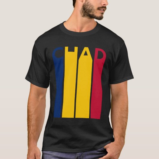 チャドヴィンテージチャド国旗 Tシャツ (正面)
