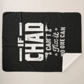 チャド名パーソナライズされた誕生日 シェルパブランケット (正面(横))