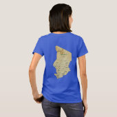 チャド国旗と地図dk Tシャツ (裏面フル)
