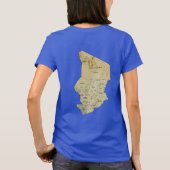 チャド国旗と地図dk Tシャツ (裏面)