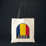 チャド国旗のエンブレム動揺してヴィンテージ トートバッグ<br><div class="desc">腕の動揺して旗とコートを特徴とするチャドの紋章。</div>