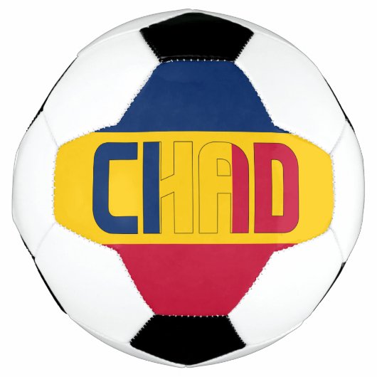 チャド国旗の愛らしい愛国心 サッカーボール (正面)
