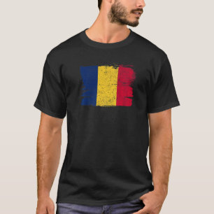 チャド国旗プライド友情誇りを持った平和レトロヴィンタ Tシャツ