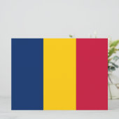 チャド国旗(アフリカ国) カード (スタンド正面)