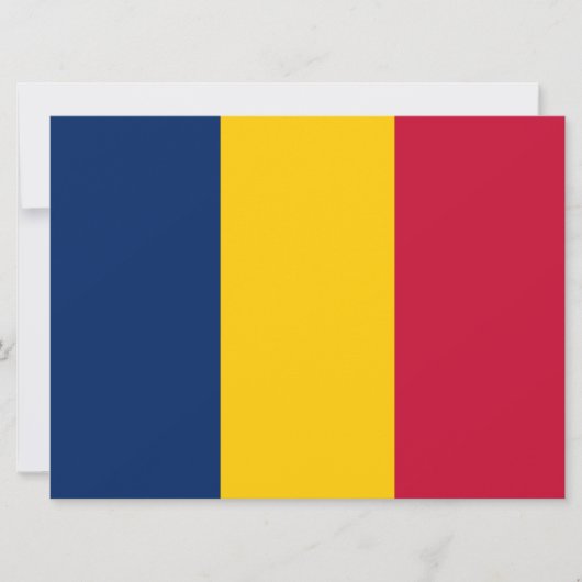 チャド国旗(アフリカ国) カード (正面)