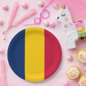 チャド国旗（アフリカ国） ペーパープレート (パーティー)