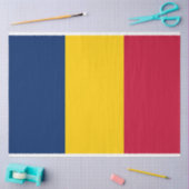 チャド国旗（アフリカ国） 薄葉紙 (クラフト)