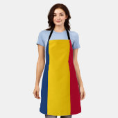 チャド国旗 エプロン (着用した状態)