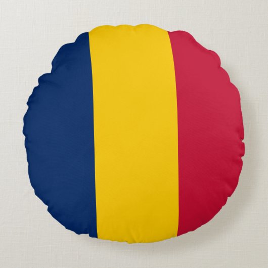 チャド国旗 ラウンドクッション (正面)