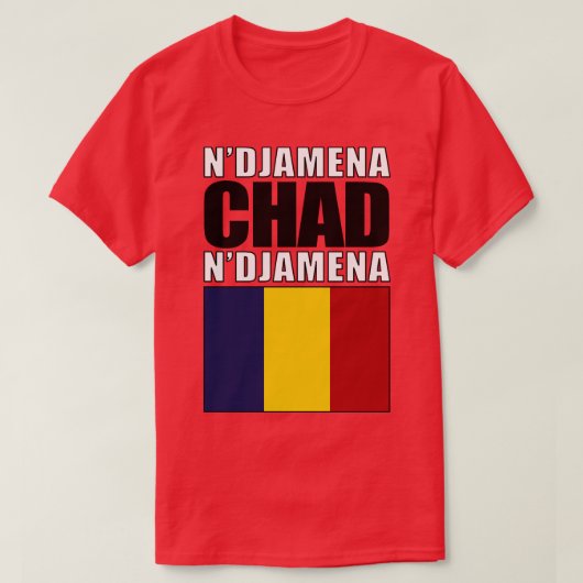 チャド国旗 Tシャツ (デザイン正面)