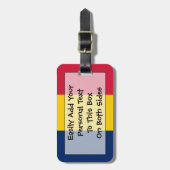 チャド簡単ID個人用フラグ ラゲッジタグ (正面縦)