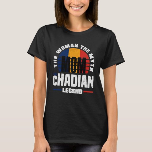 チャド・チャド国旗の母の日 Tシャツ (正面)