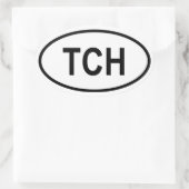 チャド「TCH」 楕円形シール (バッグ)