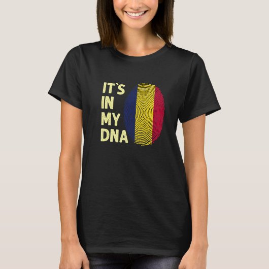 チャドIn My Dna Chadian国旗のチームChad Tシャツ (正面)