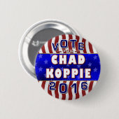 チャドKoppieの大統領2016年の選挙憲法 缶バッジ (正面&裏面)