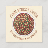 チャナマサラチョレインディアンフードチッピー皿 スクエア名刺 (正面)