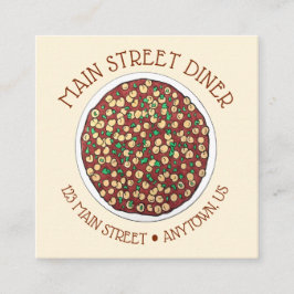 チャナマサラチョレインディアンフードチッピー皿 スクエア名刺