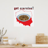 チャニナ得ポーランドの地図 ポスター (キッチン)