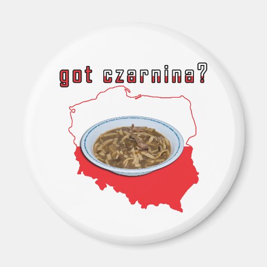 チャニナ得ポーランドの地図 マグネット (正面)