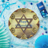 チャヌカー紙プレート, 9"ラウンド紙プレート ペーパープレート (パーティー)