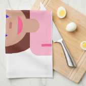 チャヌッカヘアフリップ絵文字 キッチンタオル (四つ折り)