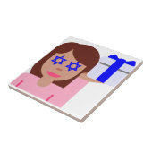 チャヌッカヘアフリップ絵文字 タイル (側面)