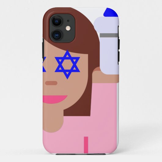 チャヌッカヘアフリップ絵文字 Case-Mate iPhoneケース (裏面)