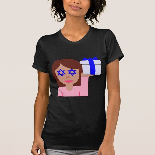 チャヌッカヘアフリップ絵文字 Tシャツ (正面)